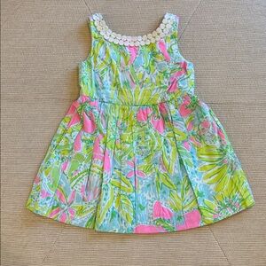 Lilly Pulitzer Kids Dress in Pink and Green Floral
